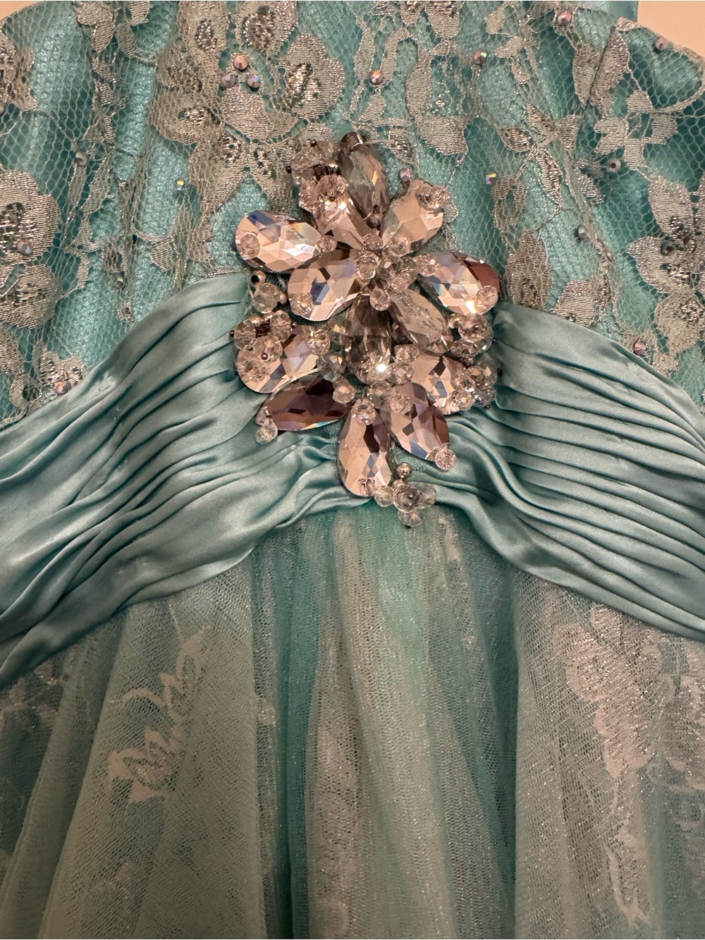 Sherri Hill Girls Size 10 Aqua Blue Formal Dress | Originally $398 - w/ tags! - Picture 6 of 8